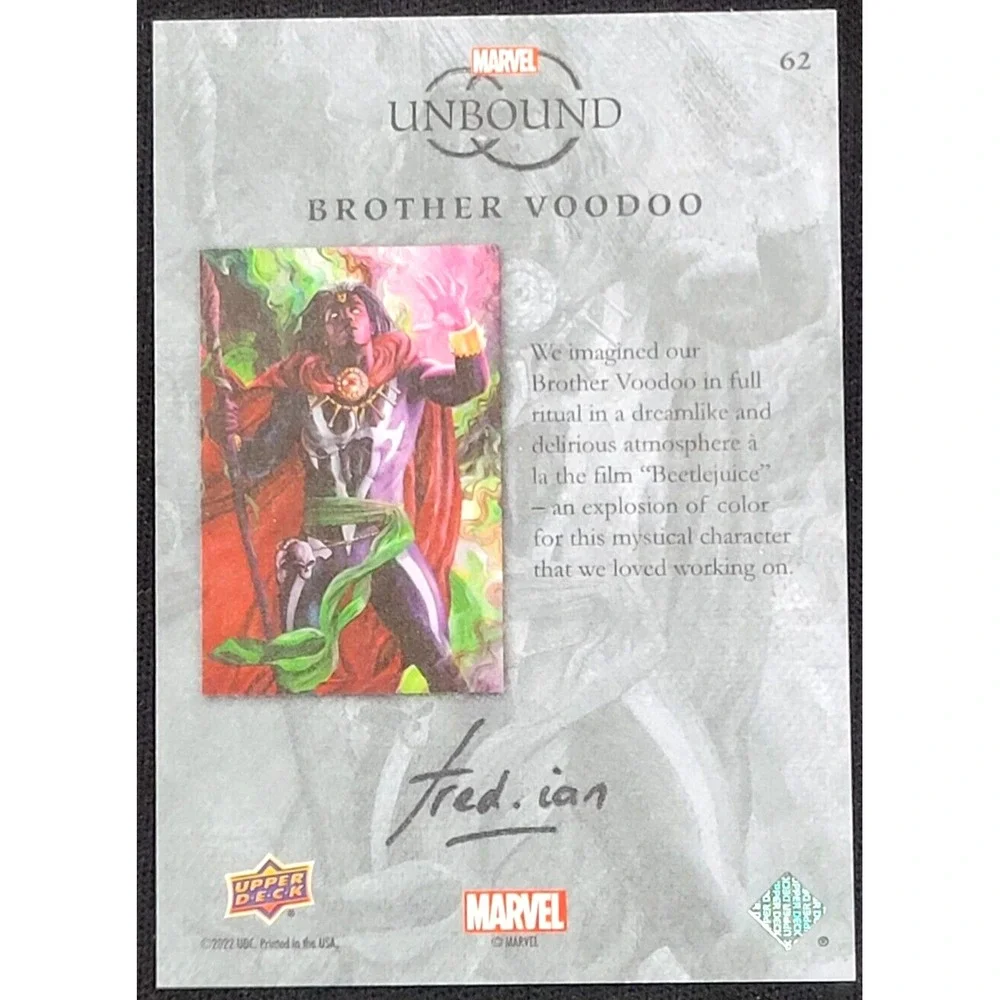 2022 MARVEL UNBOUND BROTHER VOODOO CANVAS #D‎ 196/299